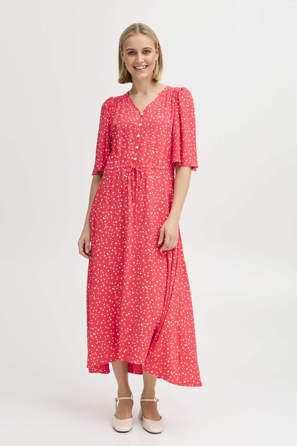 FrKamma Coral Spotty Dress