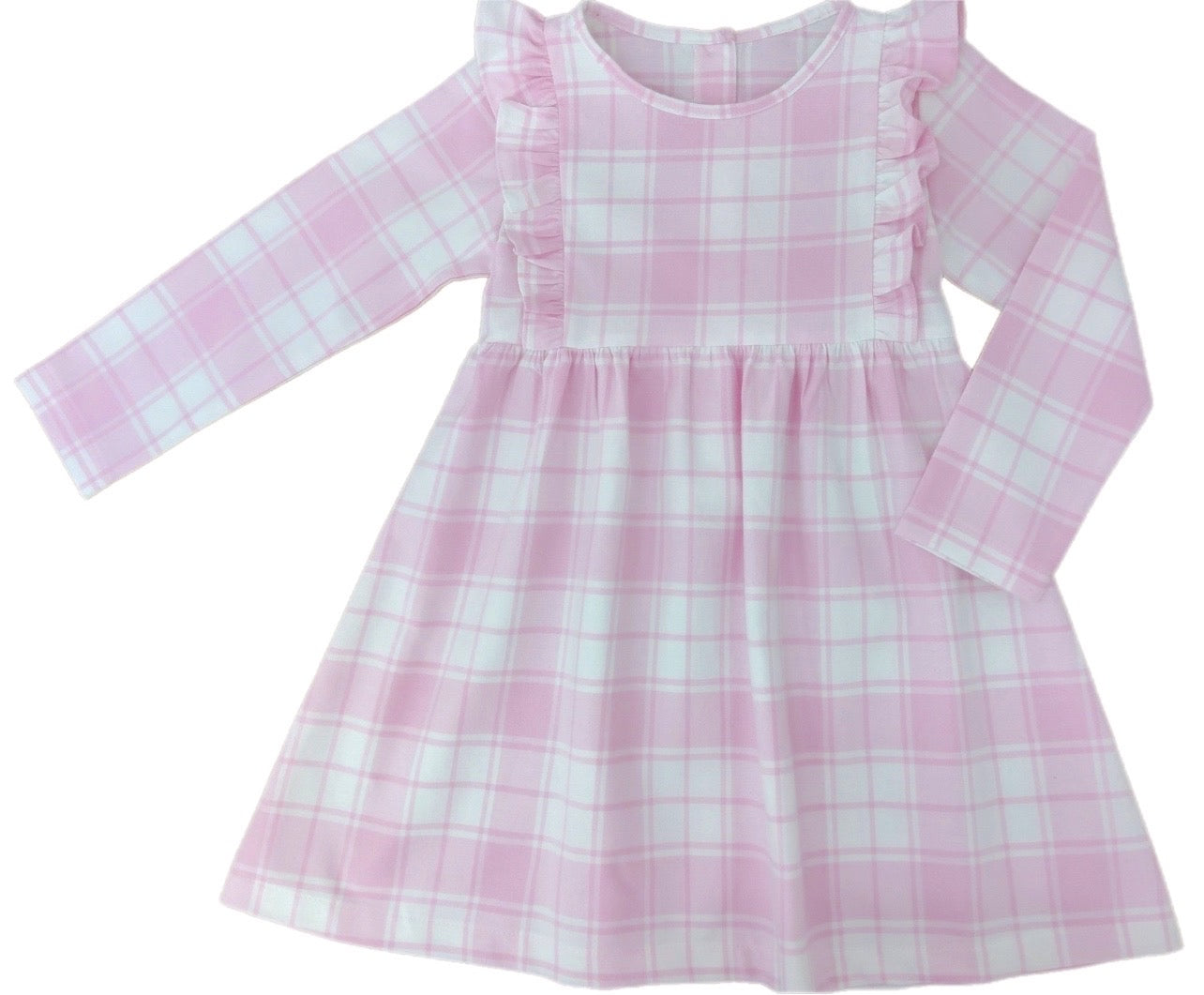 Pink Check Harper Dress by James and Lottie