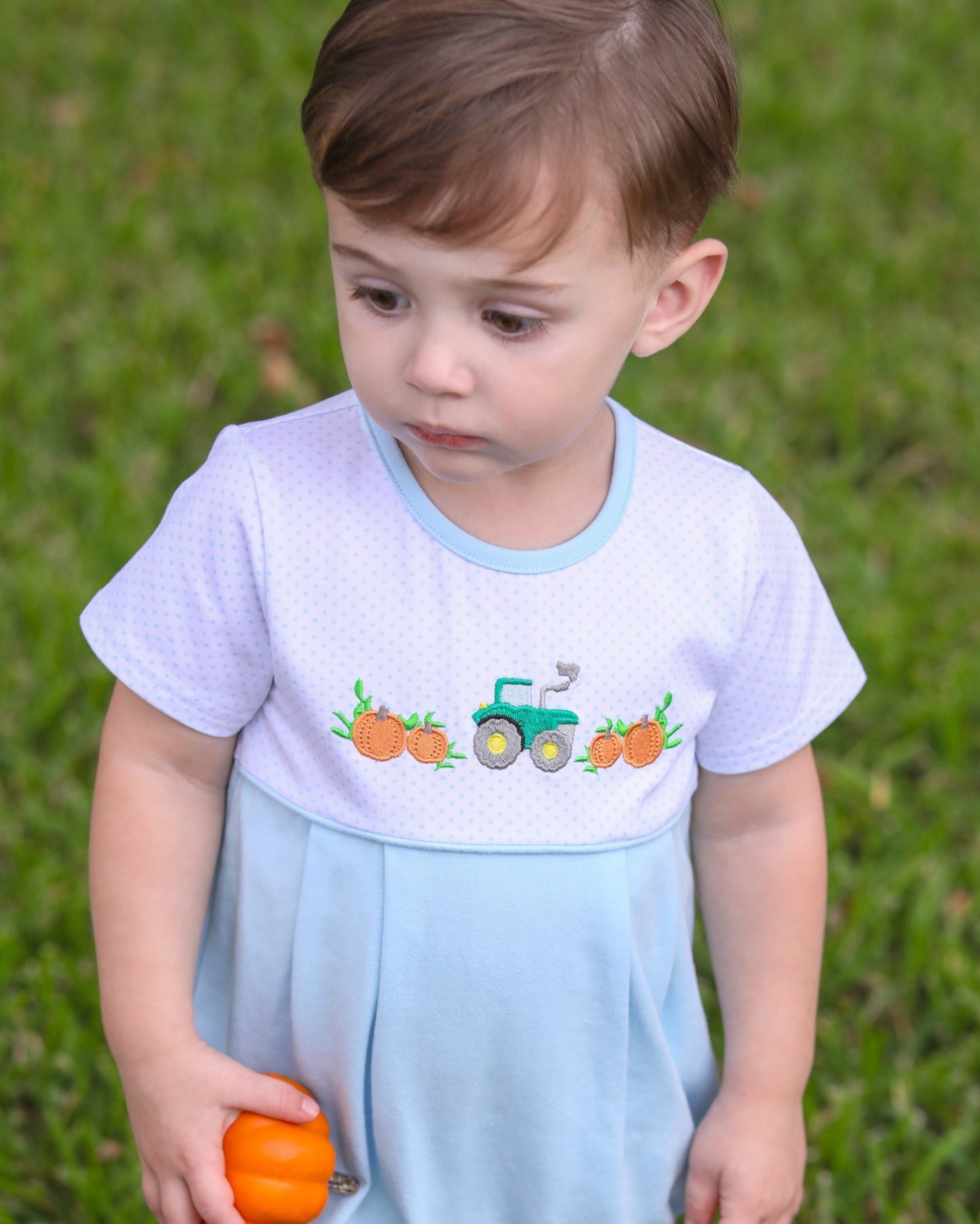 Pumpkin Embroidery Bubble by Trotter Street Kids