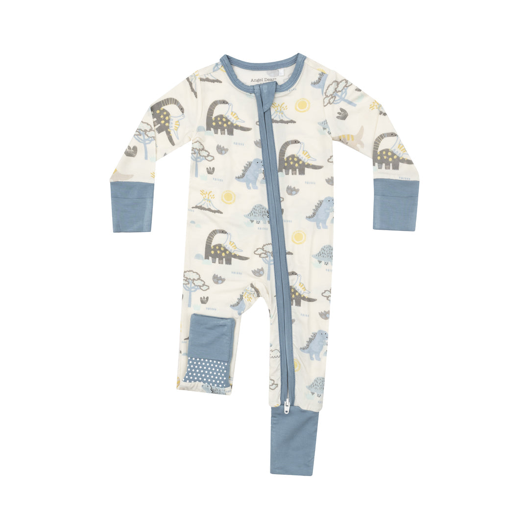 Baby Love Dinos Zipper Front Romper by Angel Dear