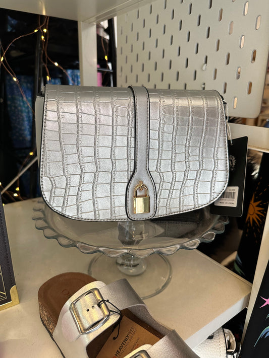 Croc Satchel with Long Strap