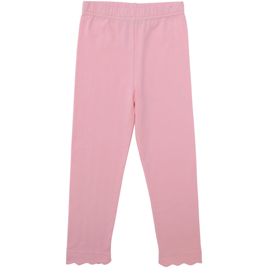 Light Pink Scallop Leggings by Trotter Street Kids