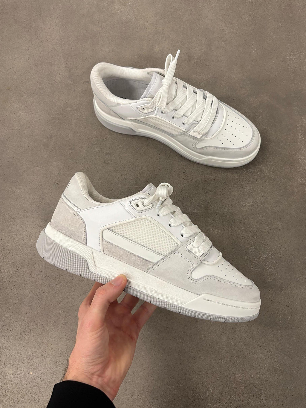 Basket Trainer in White Ice