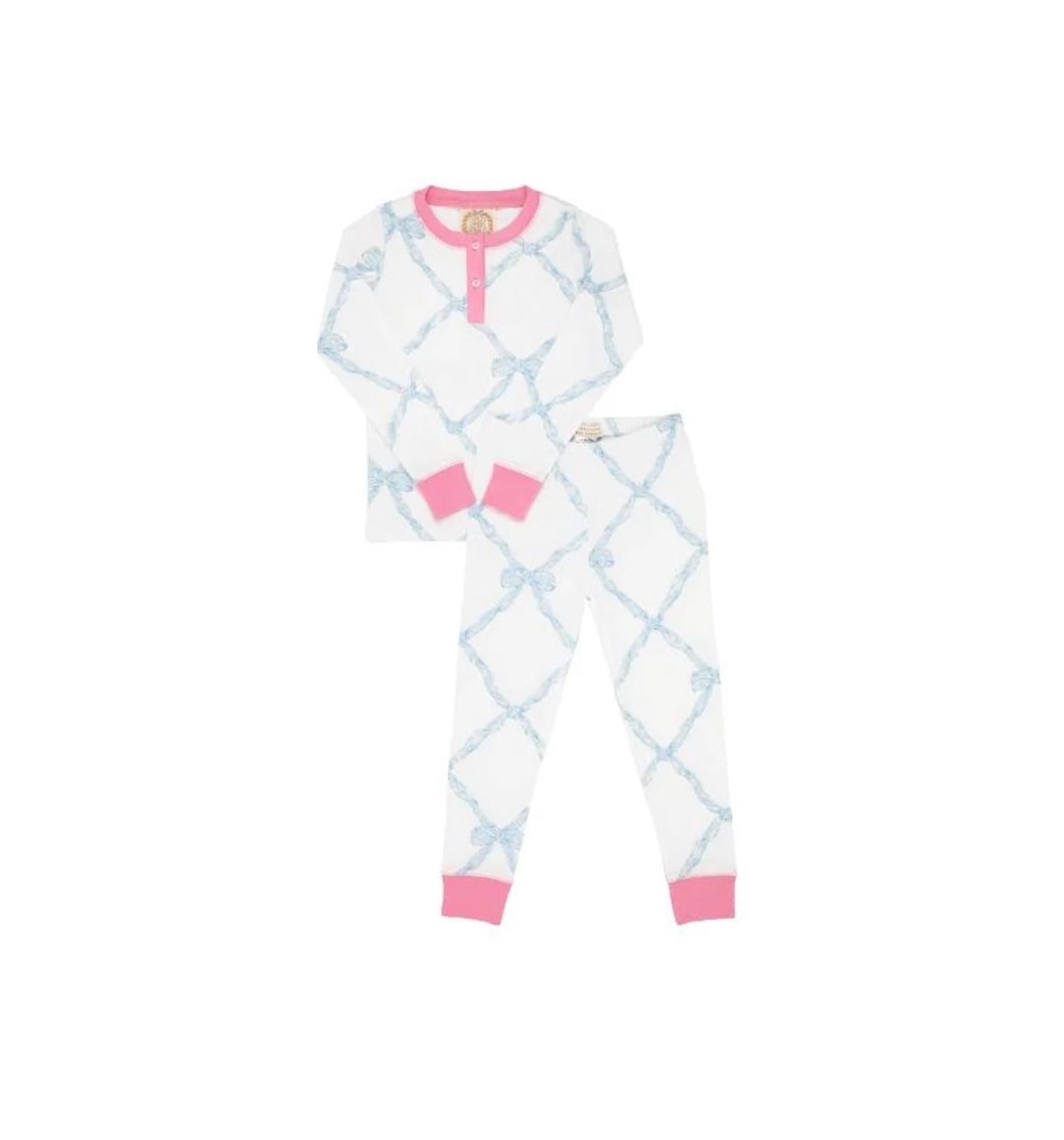 Beaufort Bonnet Sara Jane Pjs Blue Belle Meade Bow