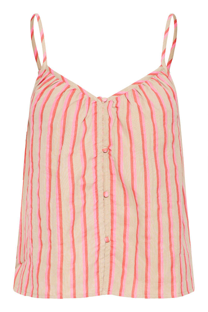Iafoxa Singlet Top - Azalea Pink Stripe