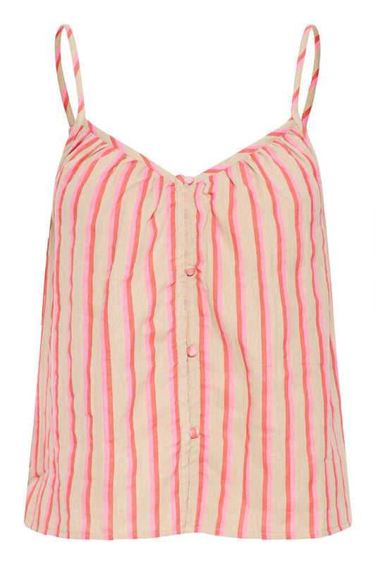 Iafoxa Singlet Top - Azalea Pink Stripe