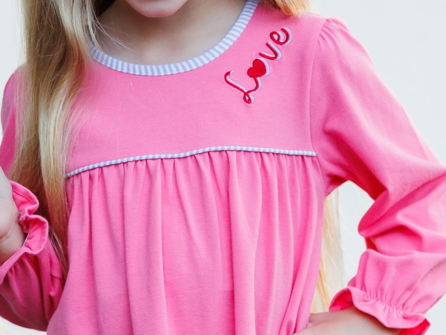 Love Embroidery Pants Set by Jellybean