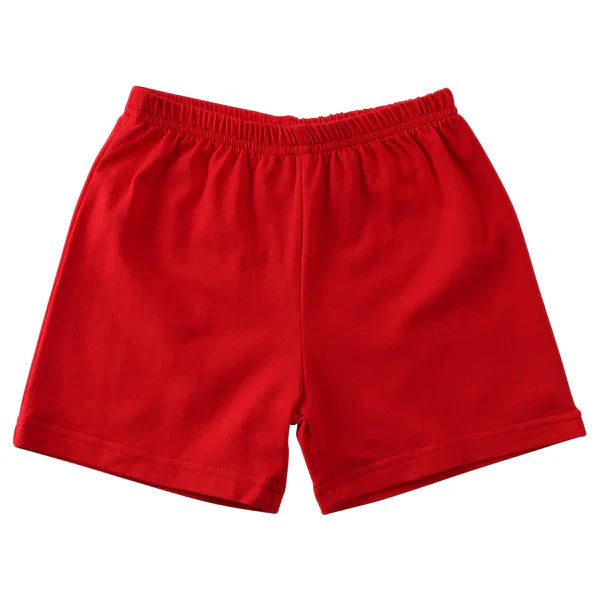 Boys Red Knit Shorts