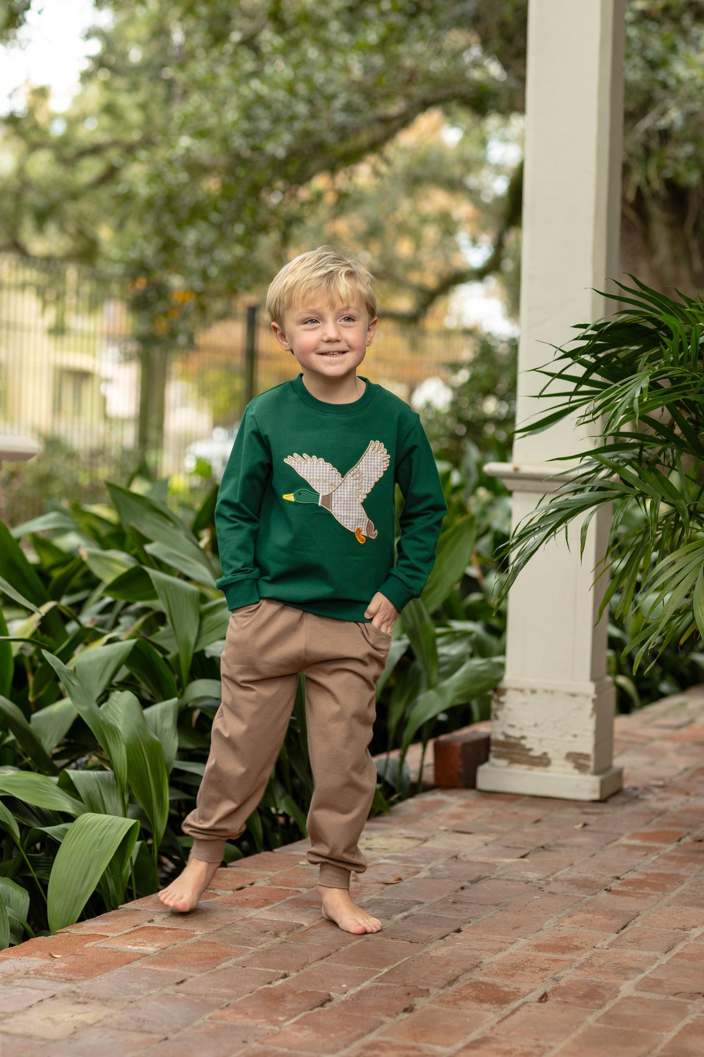 French Terry Pullover - Mallard by Trotter Street Kids