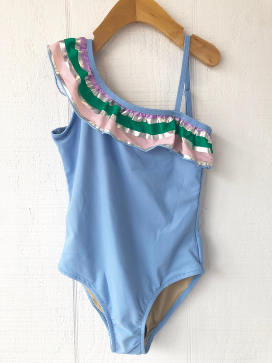 SC-Rainbow One Shoulder One piece