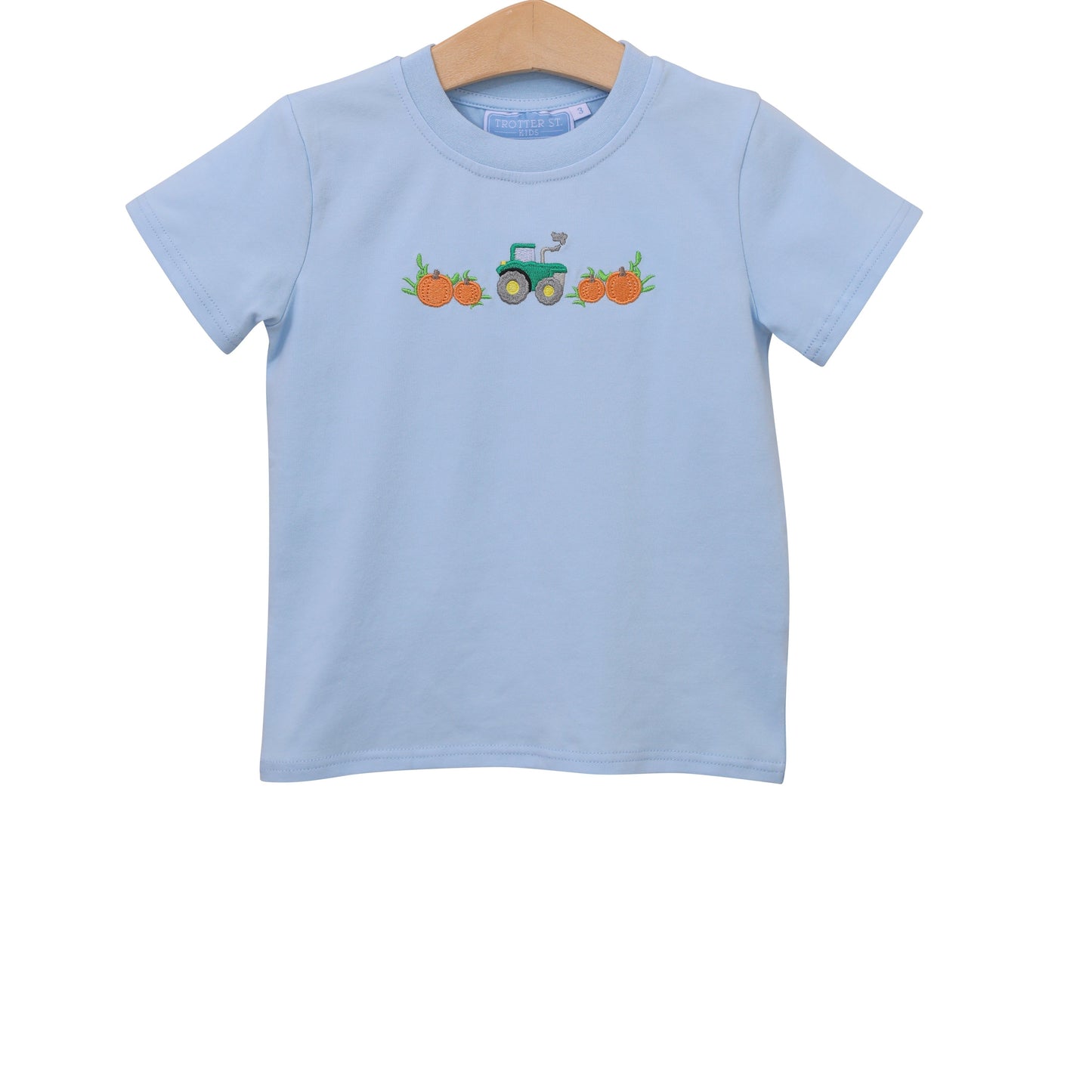Pumpkin Embroidery Shirt by Trotter Street Kids