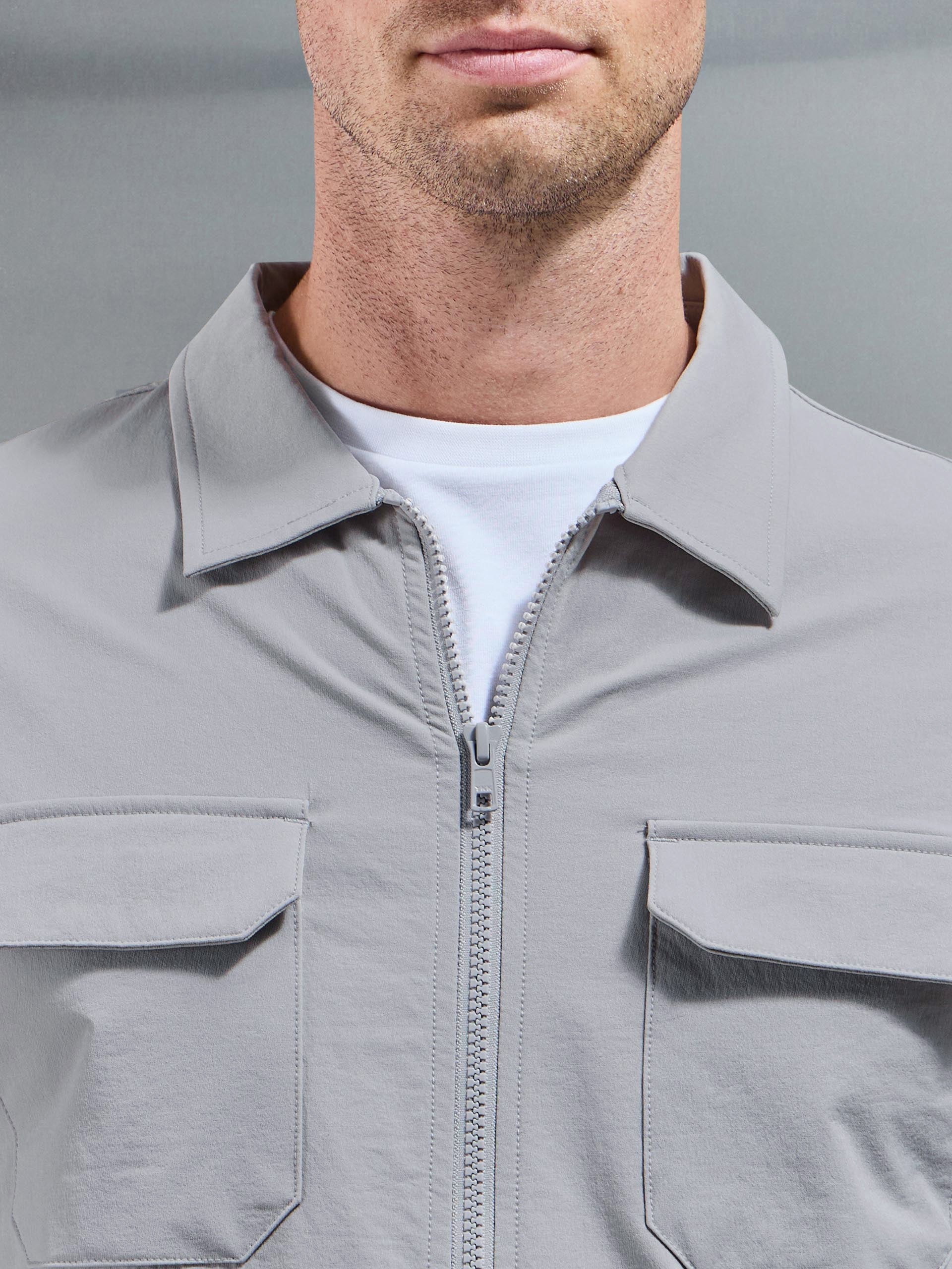 Cargo Jacket in Mid Grey