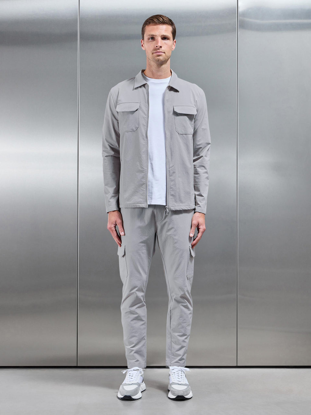 Cargo Jacket in Mid Grey