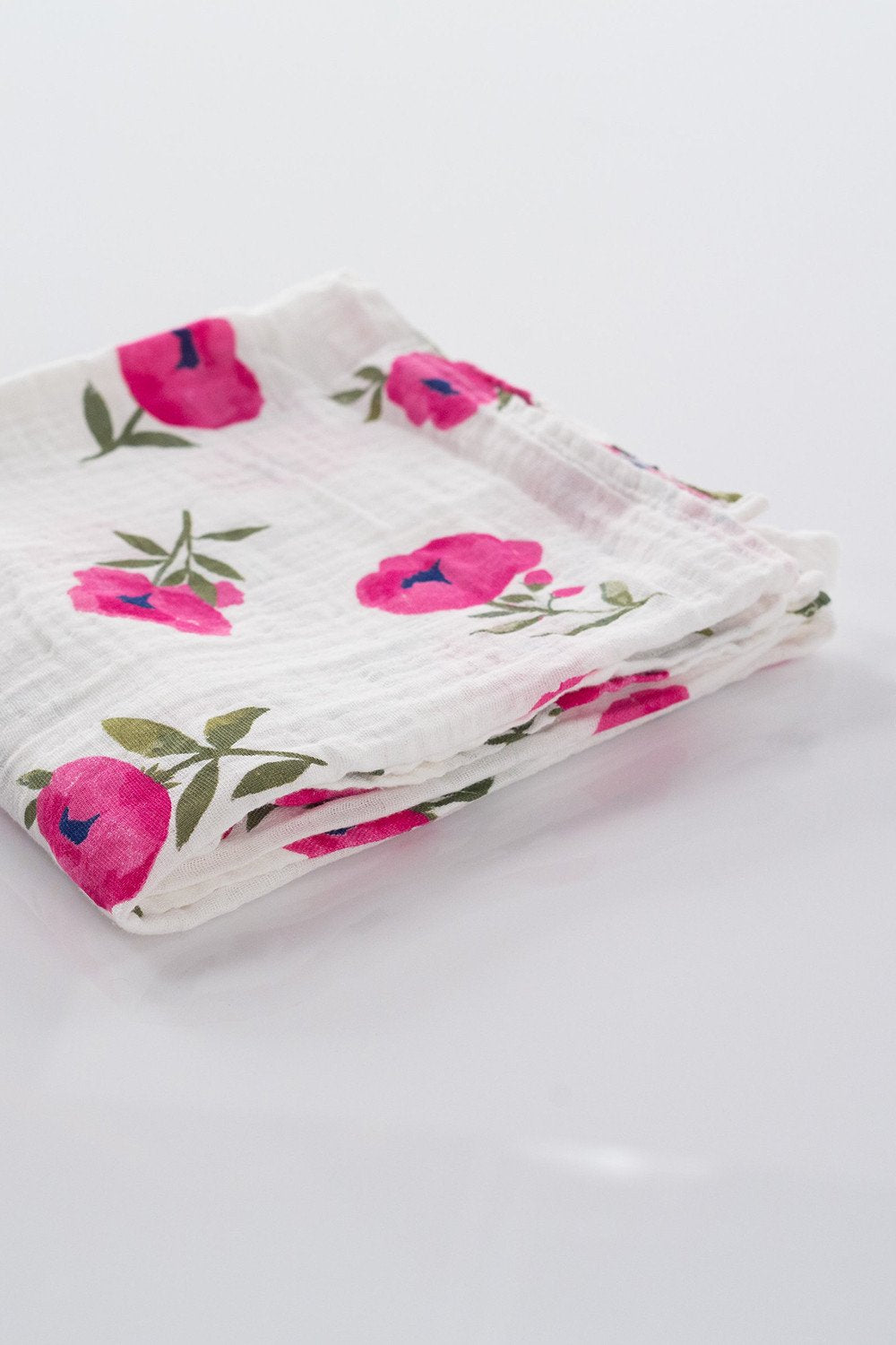 Pink Peony Swaddle Blanket