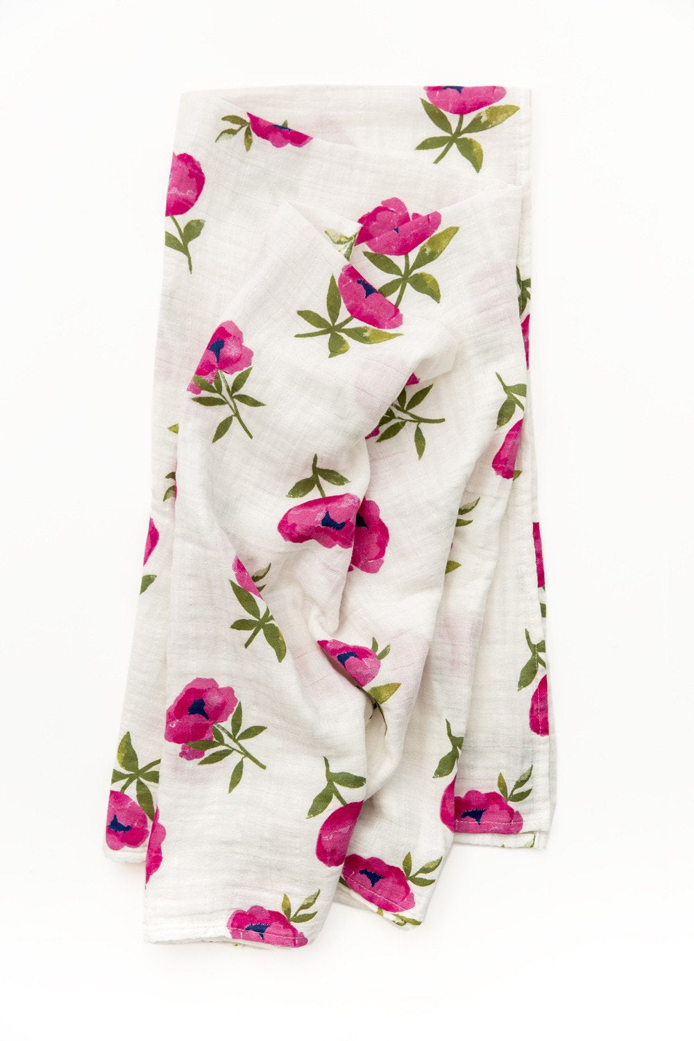 Pink Peony Swaddle Blanket