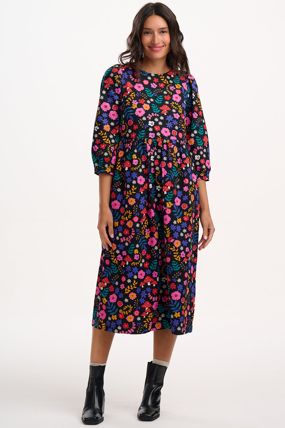 Maria Smock Midi Dress - Multi, Toadstool Floral
