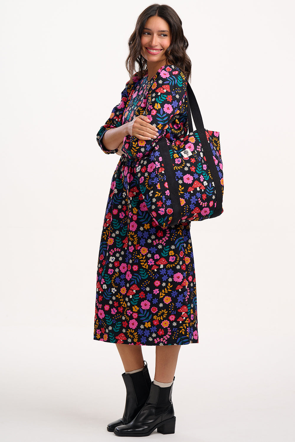 Maria Smock Midi Dress - Multi, Toadstool Floral