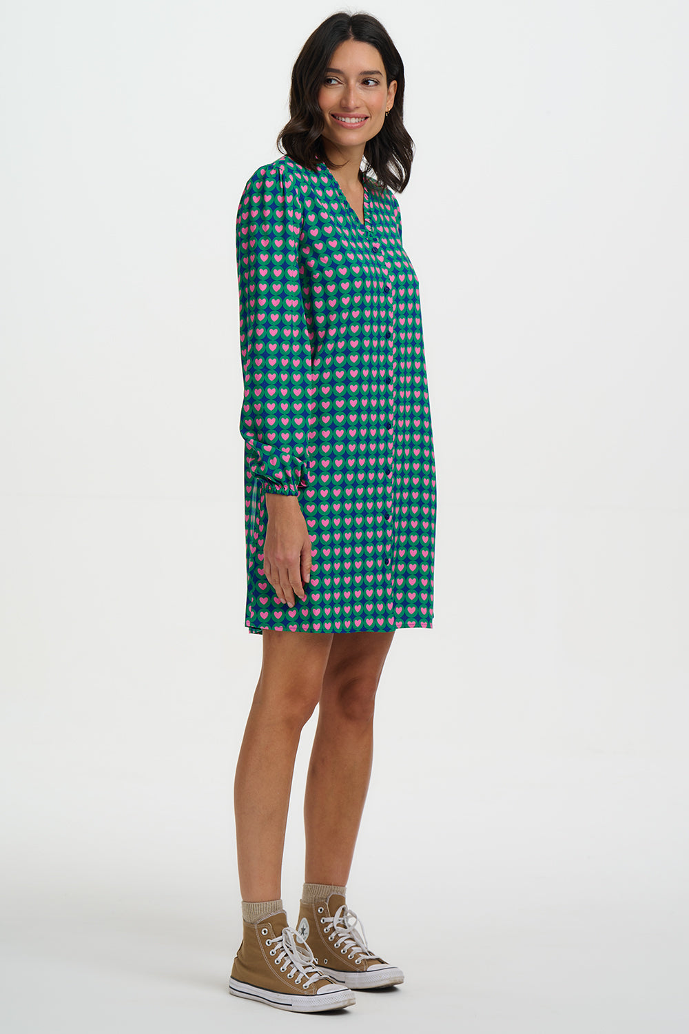 Taylyn Mini Dress - Navy, Heart Tile