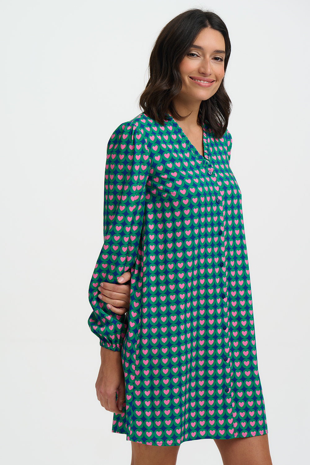 Taylyn Mini Dress - Navy, Heart Tile