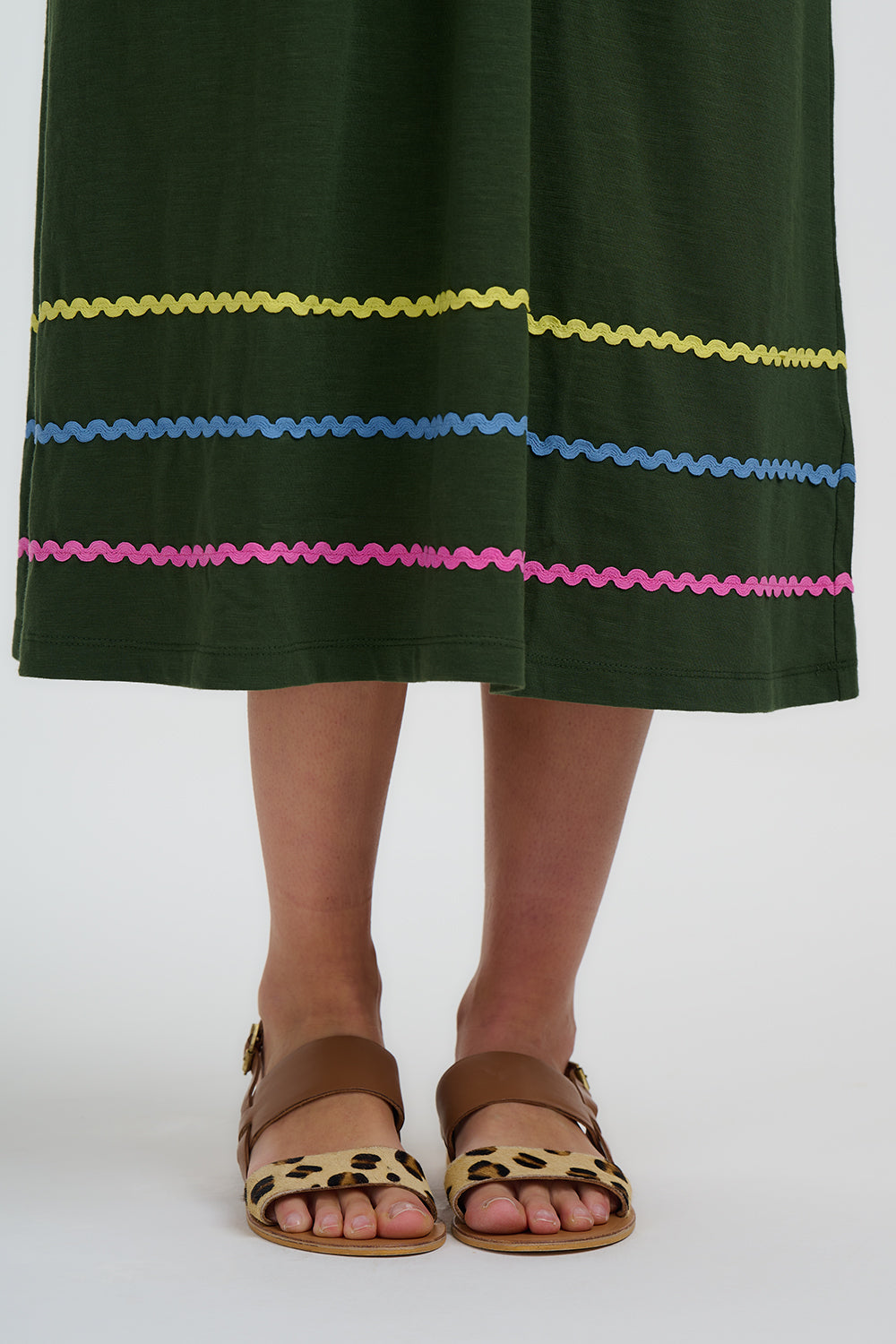 Renee Jersey Midi Dress - Olive, Ric Rac