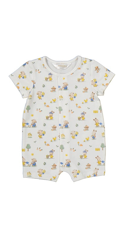 Animal Friends Short Romper by Mayoral