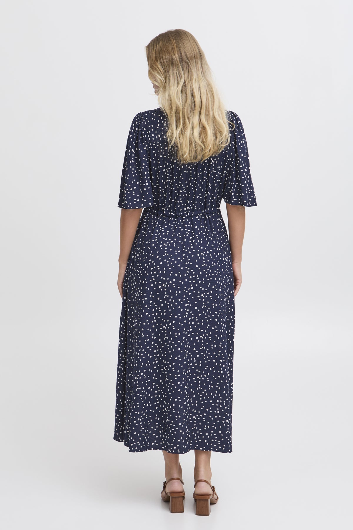 Frkamma Navy Spotty Dress