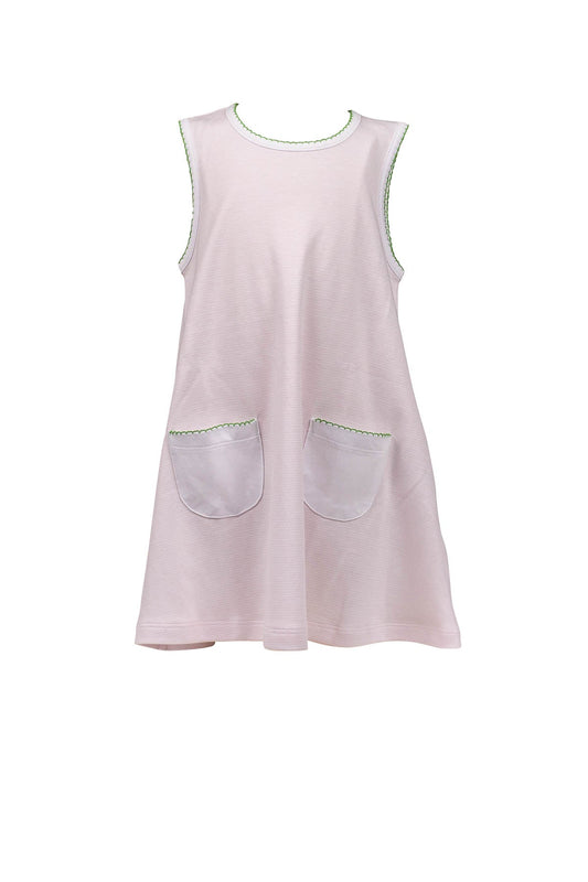 Pink Stripe A Line Pima Dress by the Proper Peony