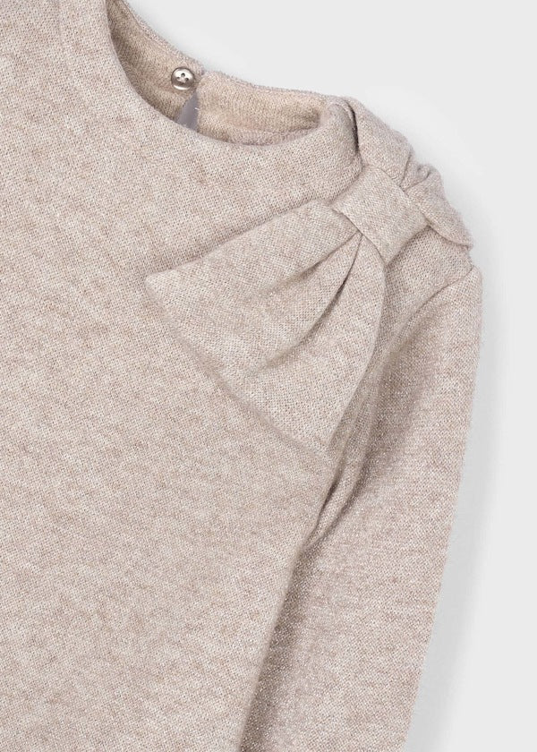 Champagne Knit Dress for Girls by Mayoral