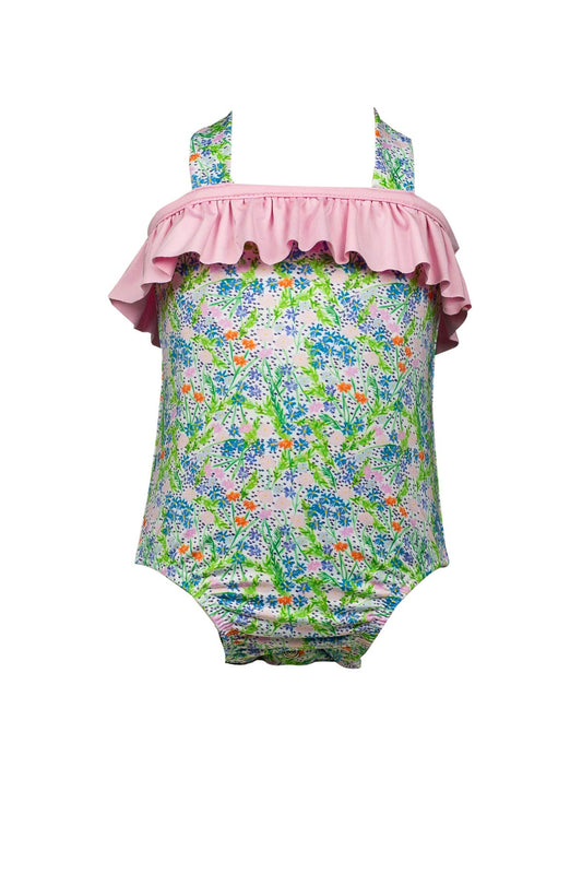 Coco Floral One Piece Tank Swimsuit by the Proper Peony