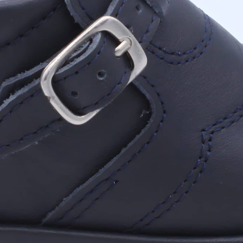 'Dexter' Boys Navy Leather Buckle Boots