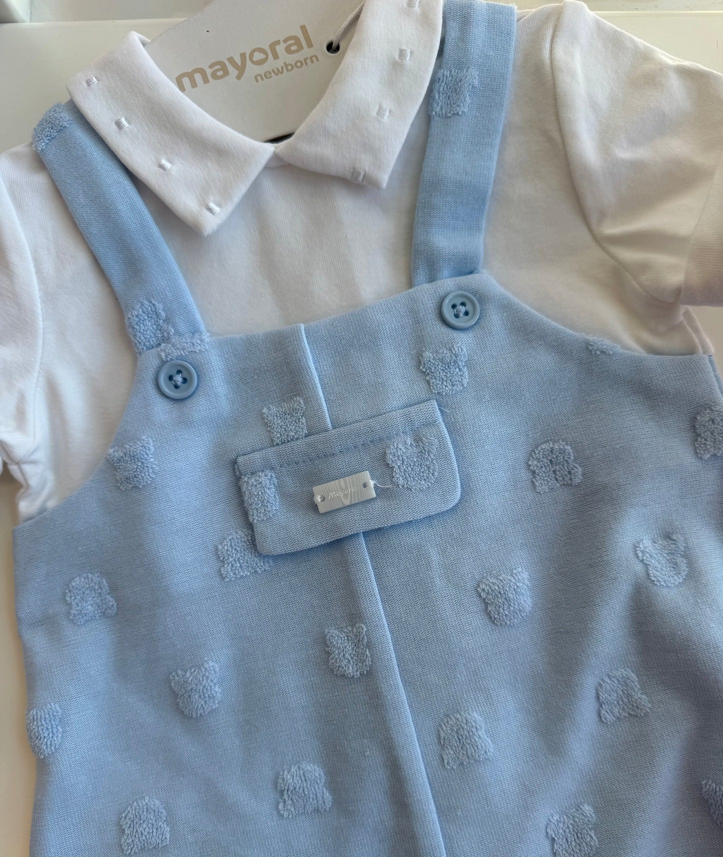 Baby Blue Overall with Hat by Mayoral