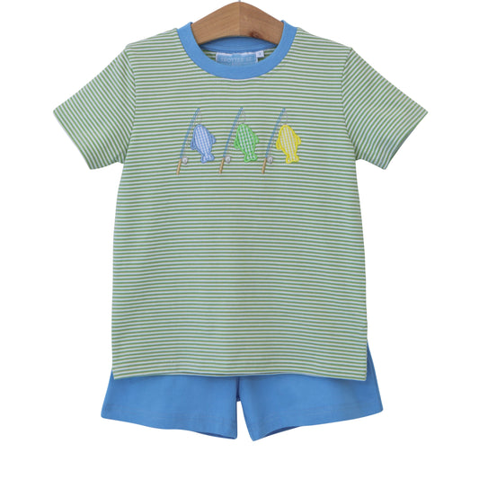 Hooked on Fishing Short Set by Trotter Street Kids