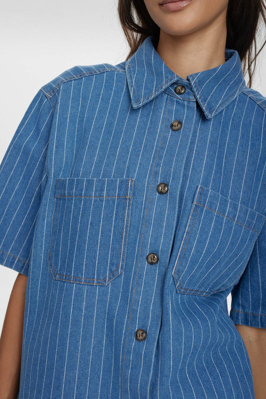 Nulucie Denim Shirt - Dark Denim Jacket
