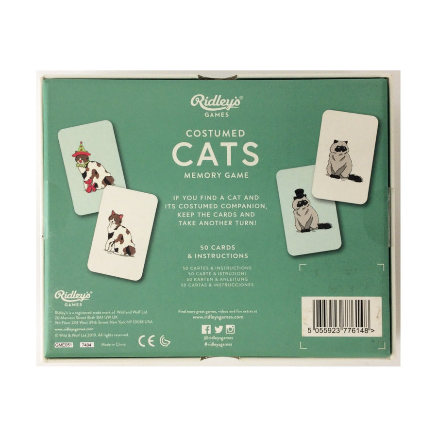 Costumed Cats Memory Match Game