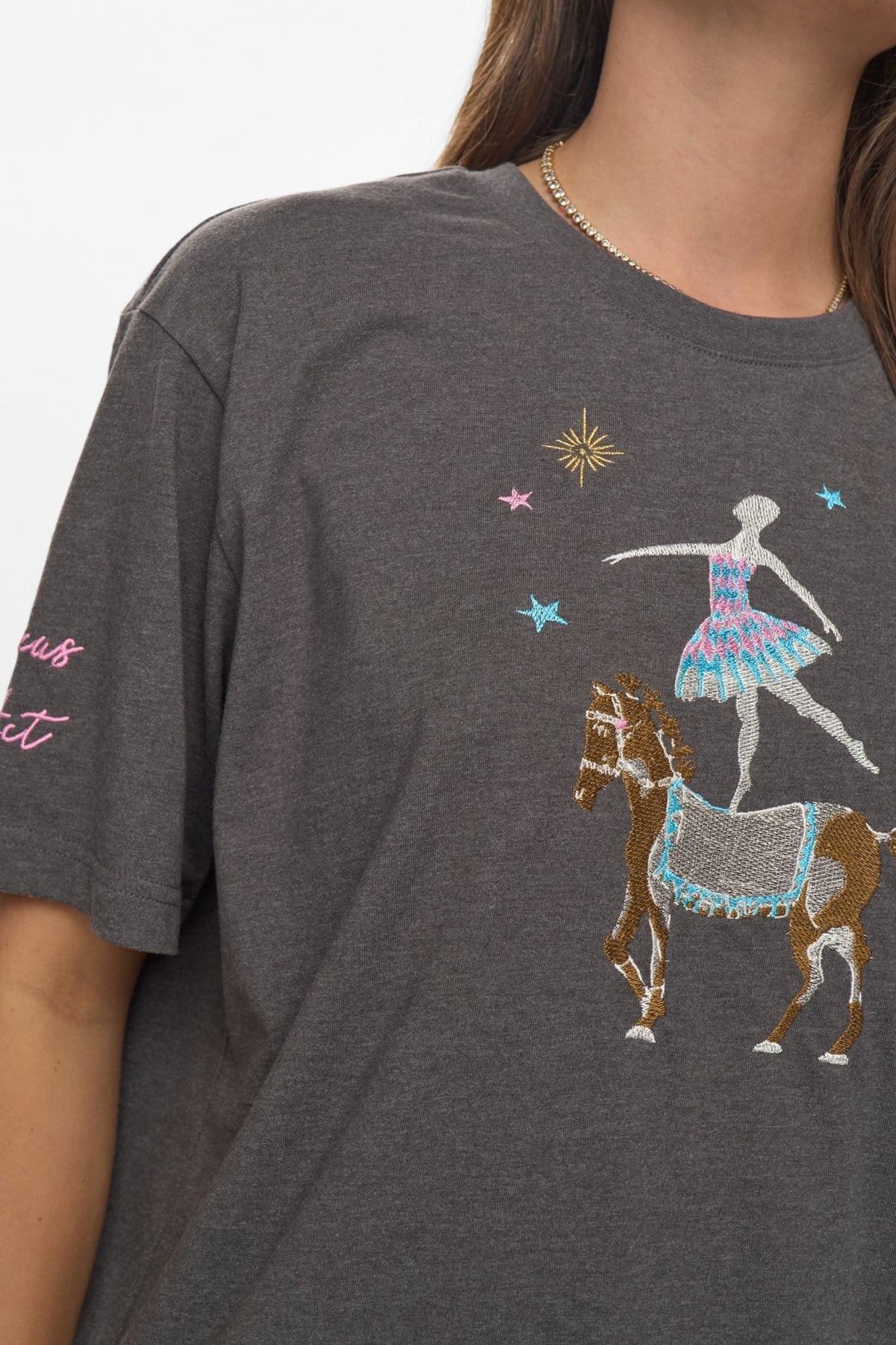 NUPRIMA OVERSIZE TEE - Medium Grey Circus