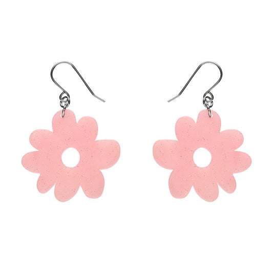Flower Drop Earrings – Pink