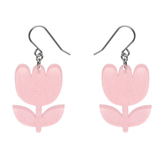 Tulip Drop Earrings - Pink