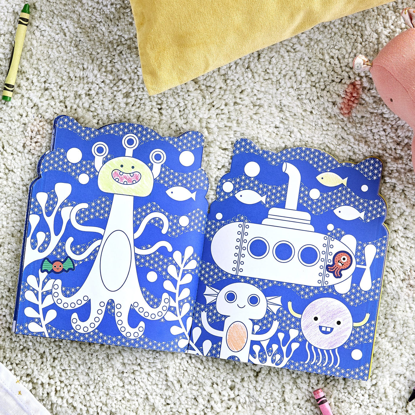 Monsters Coloring Book with Stickers