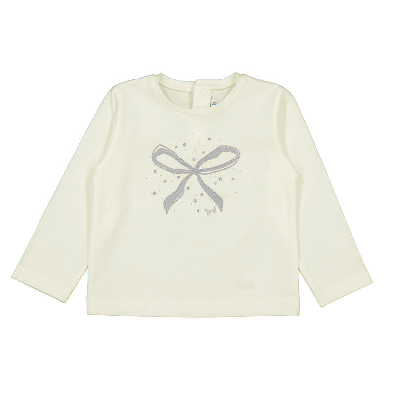 Long Sleeve Silver Bow Shirt by Mayoral