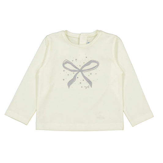Long Sleeve Silver Bow Shirt by Mayoral