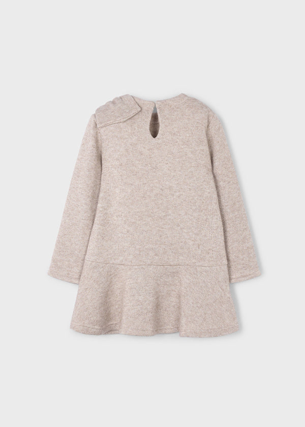 Champagne Knit Dress for Girls by Mayoral