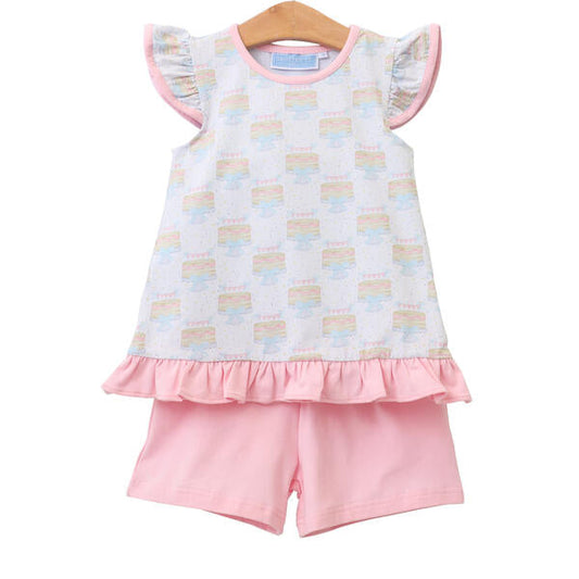 Birthday Celebration Flutter Short Set by Trotter Street Kids