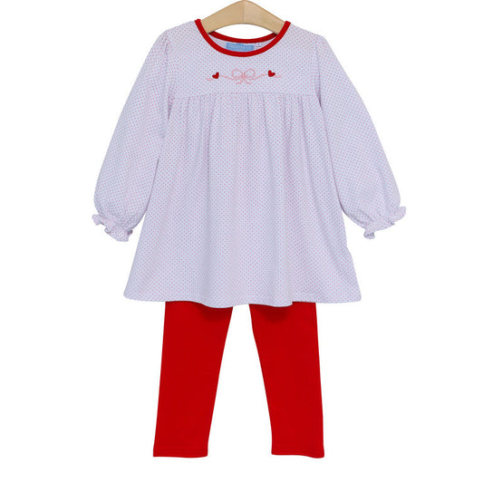 Bow Embroidery Pants Set by Trotter Street Kids