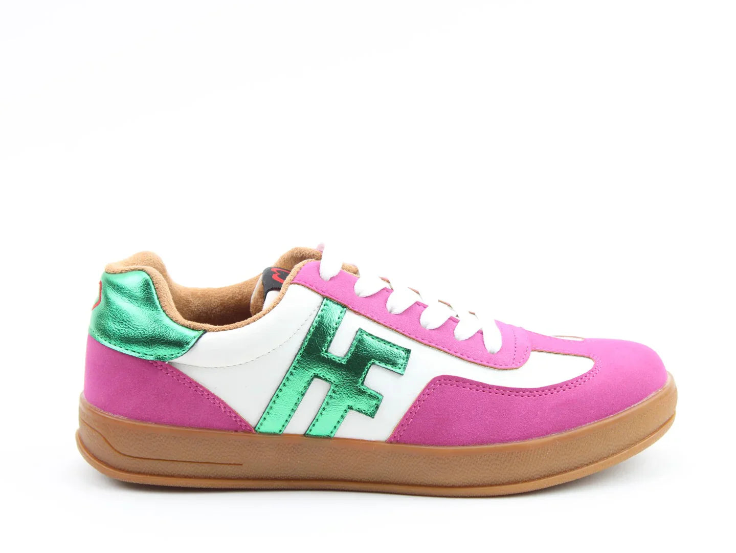 Madison White/Fuchsia/Apple Trainers