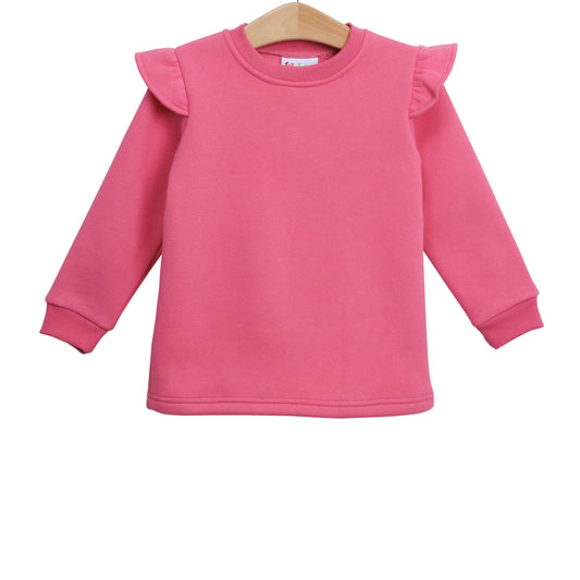 Ruffle Sweatshirt -Hot Pink by Jellybean