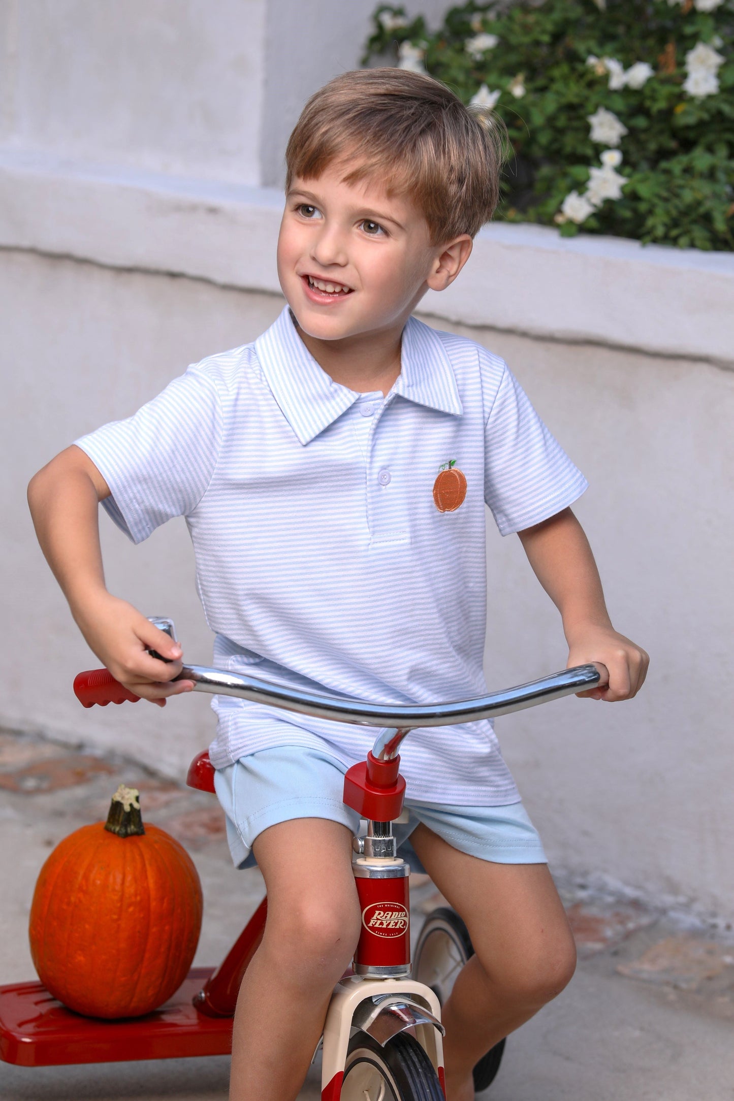 Short Sleeve Pumpkin Patch Polo by Trotter Street Kids