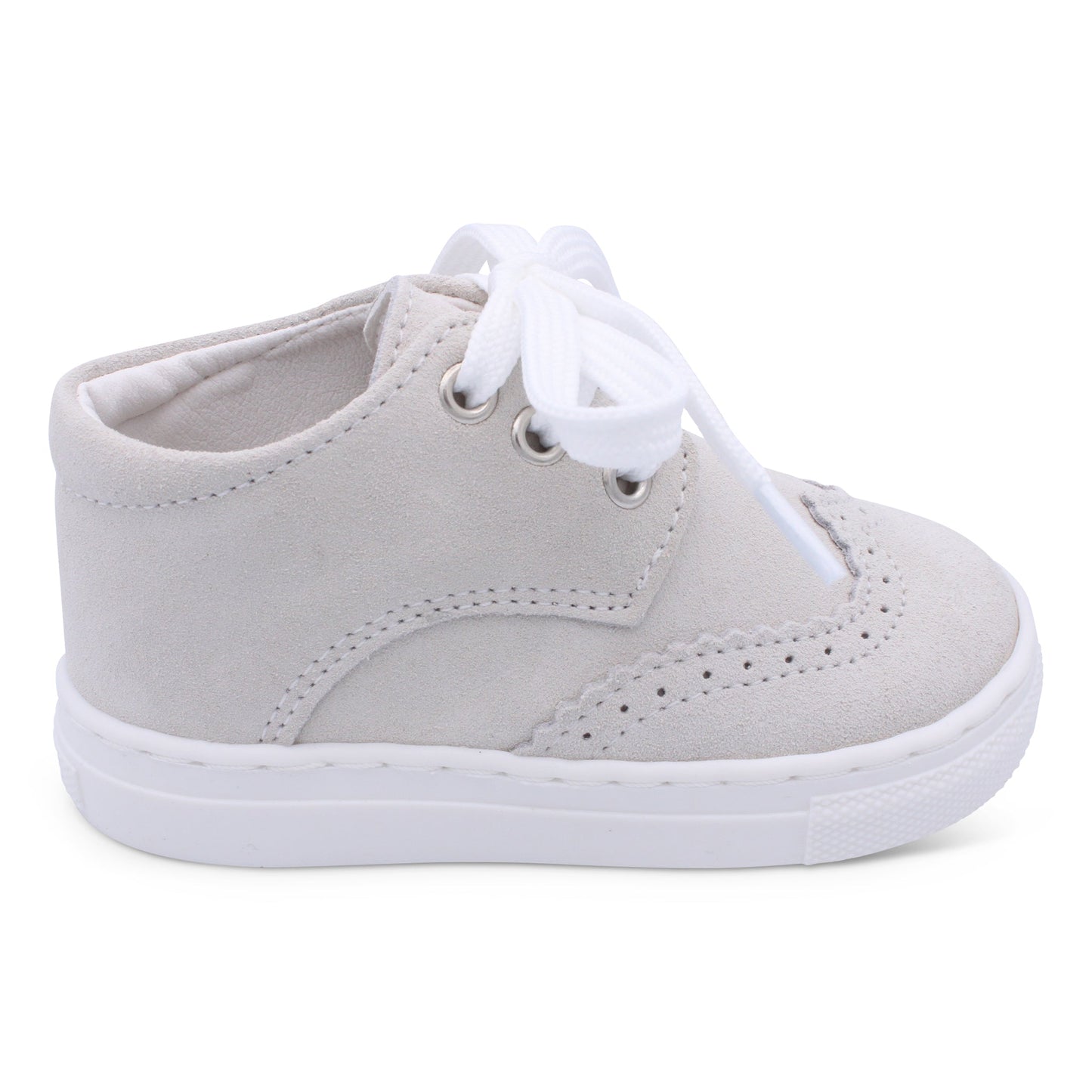 'Francisco' Boys Beige Suede Brogue Trainers
