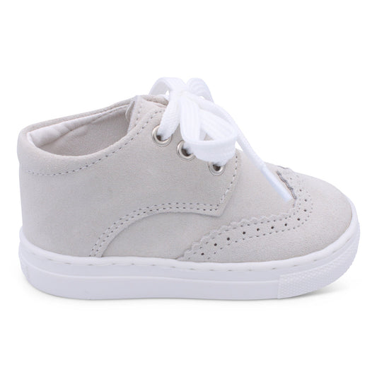 'Francisco' Boys Beige Suede Brogue Trainers