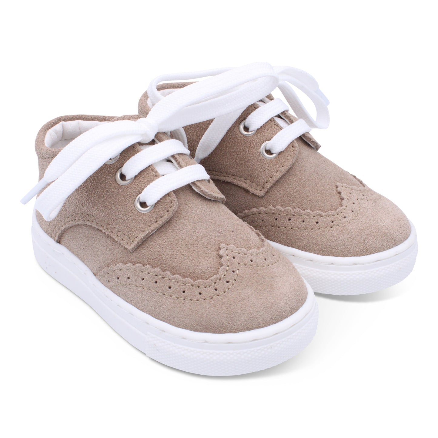 'Francisco' Boys Brown Suede Brogue Trainers