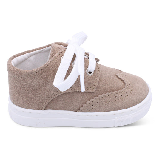 'Francisco' Boys Brown Suede Brogue Trainers